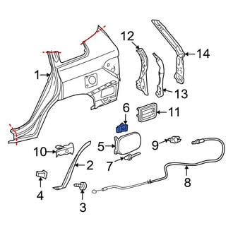 Toyota OE - Rear Fuel Door Spring