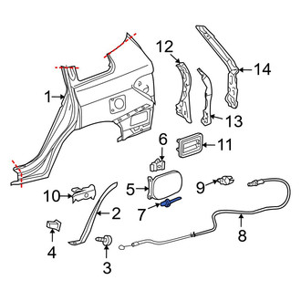 Toyota OE - Fuel Filler Door Rivet