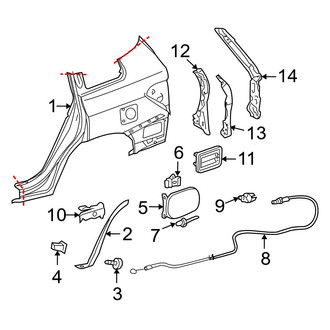 Toyota OE - Quarter Panel & Components (Japan Built), (3.5L)