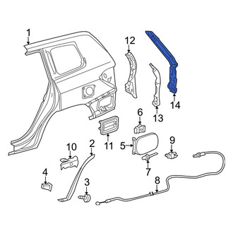 Toyota OE - Rear Left Outer Quarter Panel Reinforcement