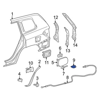 Toyota OE - Fuel Filler Door Release Cable Clip