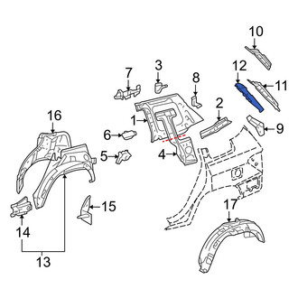 Toyota OE - Rear Left Rearward Quarter Panel Reinforcement