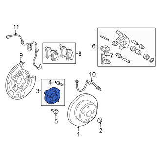 Toyota OE - Rear Right Wheel Bearing and Hub Assembly