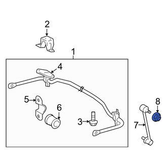 Toyota OE - Rear Suspension Stabilizer Bar Link Nut