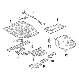 Toyota OE - Rear Body & Floor - Floor & Rails (USA Built), (Gas)