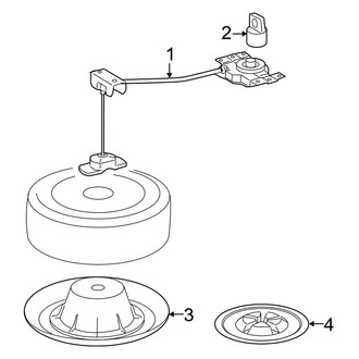 Toyota OE - Rear Body & Floor - Spare Tire Carrier (Japan Built), (Base / Base Premium / Limited / SE / Sport / Sport Premium)