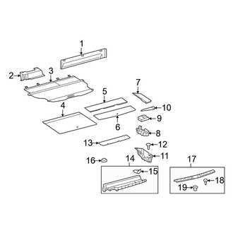 Toyota OE - Rear Body & Floor - Interior Trim (Japan Built), (Base / Base Premium / Limited / Sport / Sport Premium)