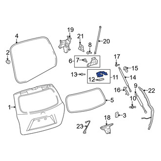 Toyota OE - Rear Left Liftgate Hinge