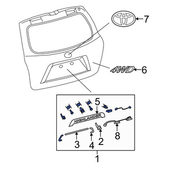 Toyota OE - Rear Liftgate Finish Panel