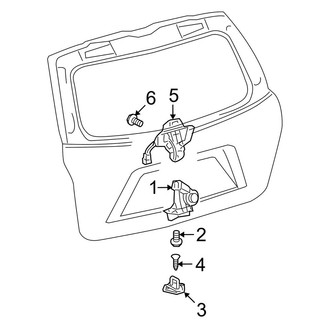 Toyota OE - Lift Gate - Lock & Hardware (Japan Built), (Base / Base Premium / Limited / Sport / Sport Premium)