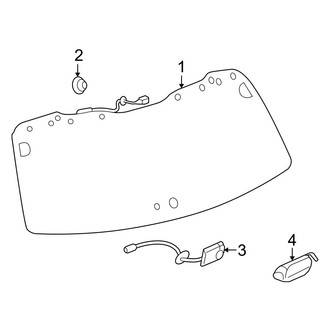 Toyota OE - Lift Gate - Glass (Japan Built), (2.7L / 3.5L)