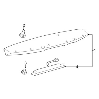 Toyota OE - Lift Gate - Spoiler (USA Built), (Gas)