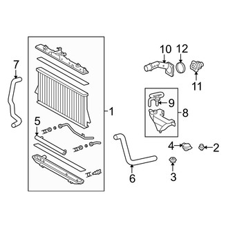 Toyota OE - Cooling - Radiator & Components (Japan Built), (2.7L)