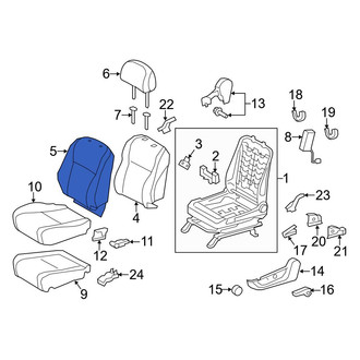Toyota OE - Front Left Seat Back Cushion Cover