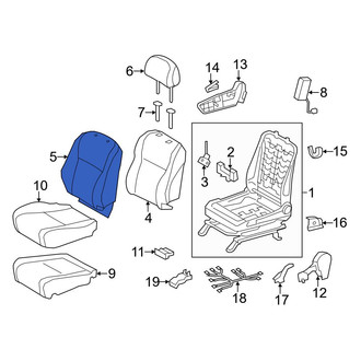 Toyota OE - Front Right Seat Back Cushion Cover