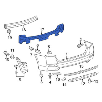 Toyota OE - Rear Bumper Impact Absorber