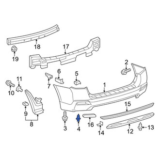 Toyota OE - Front Bumper Cover Retainer