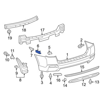 Toyota OE - Rear Left Bumper Cover Support Rail