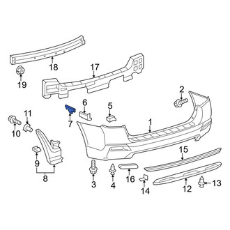 Toyota OE - Rear Left Bumper Cover Retainer