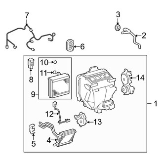 Toyota OE - Air Conditioner & Heater - Evaporator Components