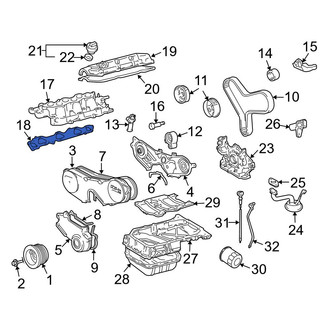 Toyota OE - Left Lower Engine Intake Manifold Gasket