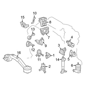 Toyota OE - Engine / Transaxle - Engine & Transmission Mounting (3.3L)