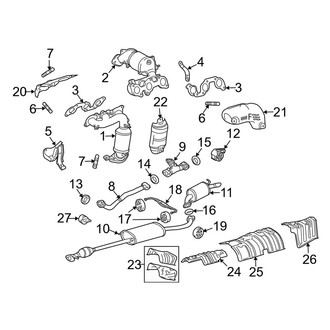 Toyota OE - Exhaust System - Exhaust Components (3.3L)