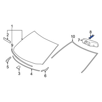 Toyota OE - Front Interior Rear View Mirror Cover