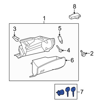 Toyota OE - Front Glove Box Lock Kit