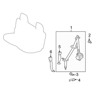Toyota OE - Restraint Systems - Third Row Seat Belts (From 12/09), (FULL HYBRID EV-GAS (FHEV))