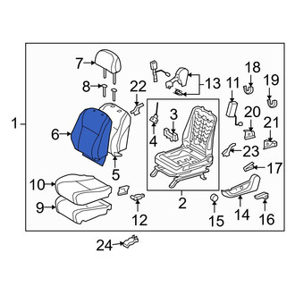 Toyota OE - Front Left Seat Back Cushion Cover