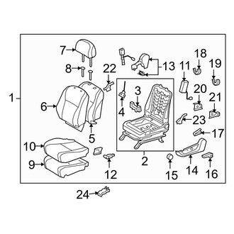 Toyota OE - Seats & Tracks - Driver Seat Components (Manual), (3.3L)