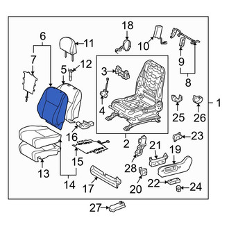 Toyota OE - Front Left Seat Back Cushion Cover