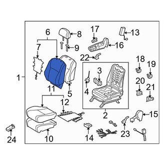 Toyota OE - Front Right Seat Back Cushion Cover