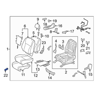 Toyota OE - Center Left Seat Track Cover