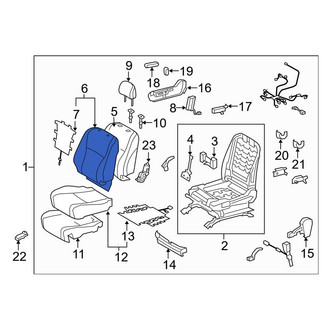 Toyota OE - Front Right Seat Back Cushion Cover