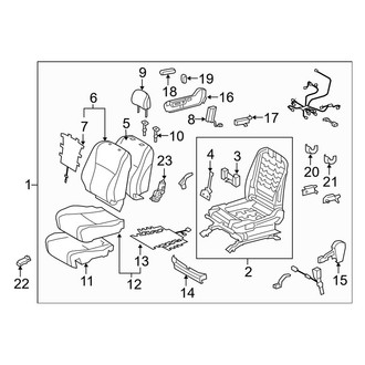 Toyota OE - Seats & Tracks - Passenger Seat Components (Power), (FULL HYBRID EV-GAS (FHEV))