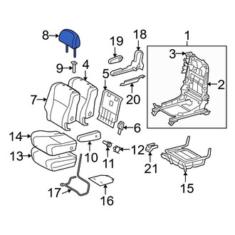 Toyota OE - Center Left Headrest