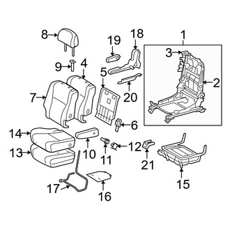 Toyota OE - Seats & Tracks - Second Row Seats (Right Seat), (FULL HYBRID EV-GAS (FHEV))