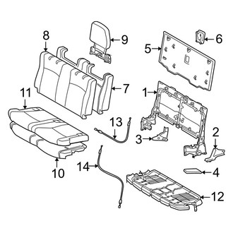 Toyota OE - Seats & Tracks - Third Row Seats (3.3L)