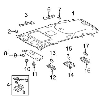 Toyota OE - Roof - Interior Trim (With Sunroof), (FULL HYBRID EV-GAS (FHEV))