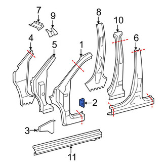 Toyota OE - Body A-Pillar Bracket