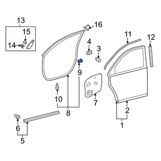 Toyota OE - Front Door Seal Clip