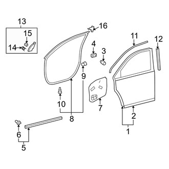 Toyota OE - Front Door - Door & Components (FULL HYBRID EV-GAS (FHEV))
