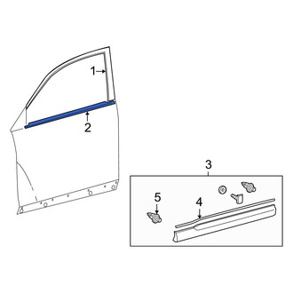Toyota OE - Front Left Door Belt Molding