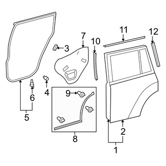 Toyota OE - Rear Door - Door & Components (3.3L)
