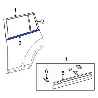 Toyota OE - Rear Right Door Belt Molding