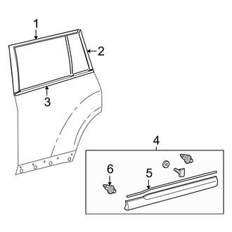 Toyota OE - Rear Door - Exterior Trim (FULL HYBRID EV-GAS (FHEV))