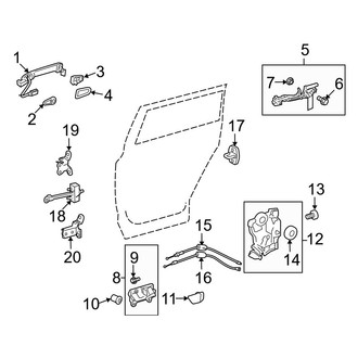 Toyota OE - Rear Door - Lock & Hardware (FULL HYBRID EV-GAS (FHEV))