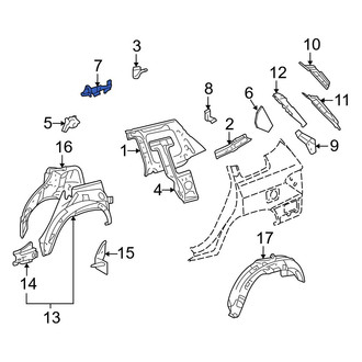 Toyota OE - Left Body B-Pillar Extension